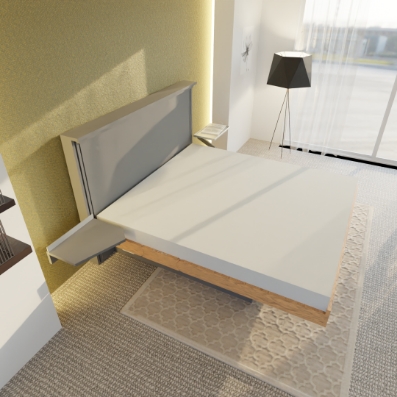 Pondell Short Bett mit Verkürzungsfunktion Redering von oben